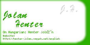 jolan henter business card